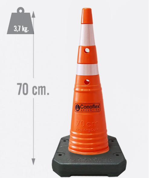 CÓD. 1570B/2R KING CONE PVC FLEXIBLE CON BASE