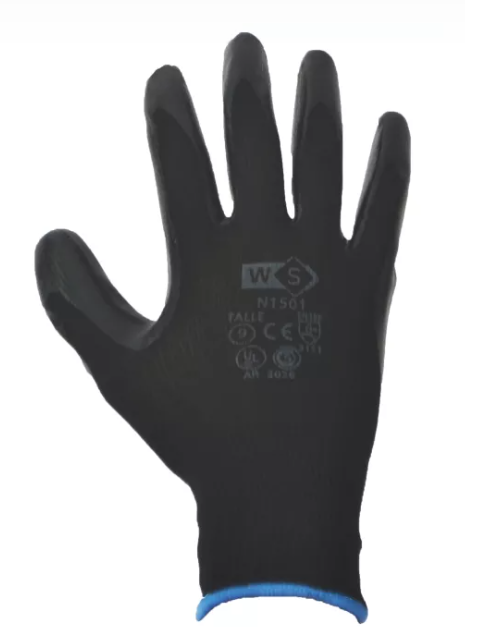 Guante Poliester WS G13 con baño en nitrilo N1501